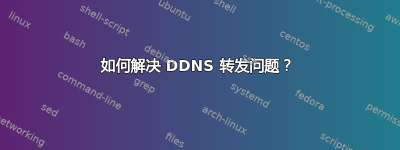 如何解决 DDNS 转发问题？