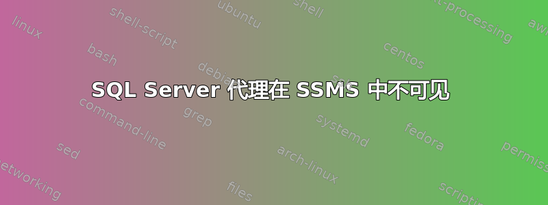 SQL Server 代理在 SSMS 中不可见