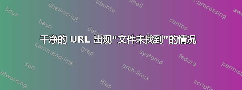 干净的 URL 出现“文件未找到”的情况 