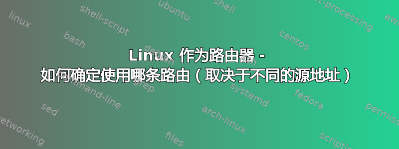 Linux 作为路由器 - 如何确定使用哪条路由（取决于不同的源地址）