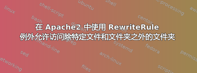 在 Apache2 中使用 RewriteRule 例外允许访问除特定文件和文件夹之外的文件夹