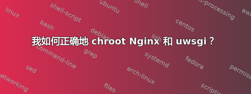 我如何正确地 chroot Nginx 和 uwsgi？