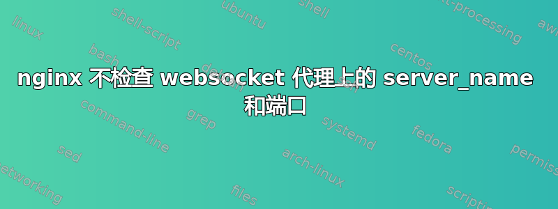 nginx 不检查 websocket 代理上的 server_name 和端口