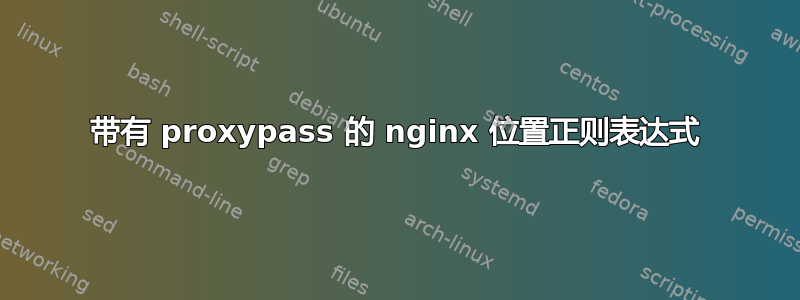 带有 proxypass 的 nginx 位置正则表达式