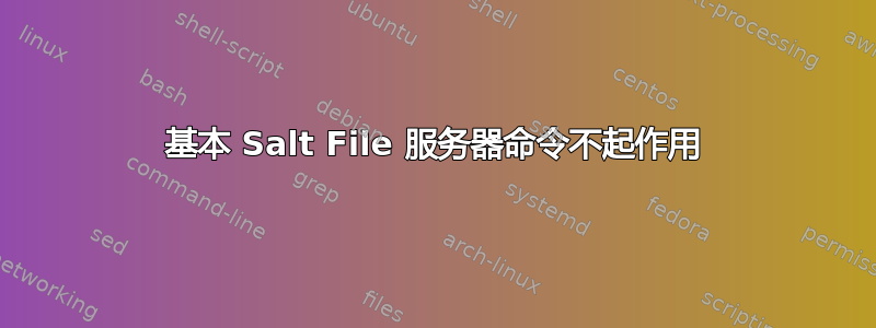 基本 Salt File 服务器命令不起作用