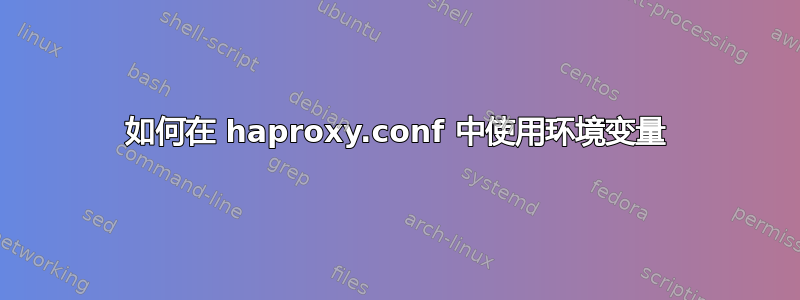 如何在 haproxy.conf 中使用环境变量