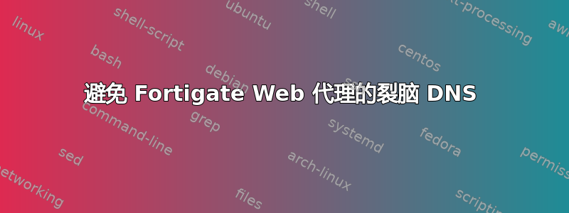 避免 Fortigate Web 代理的裂脑 DNS