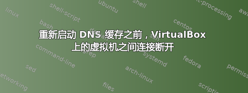 重新启动 DNS 缓存之前，VirtualBox 上的虚拟机之间连接断开