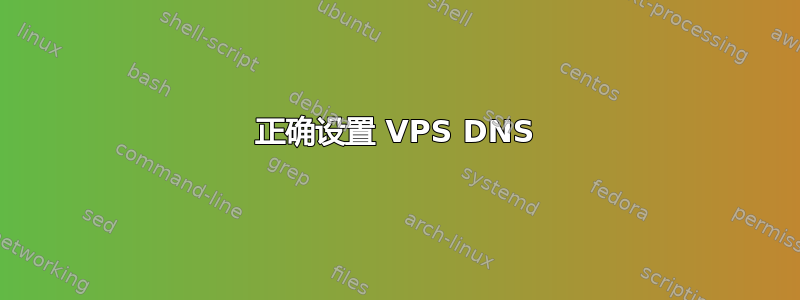 正确设置 VPS DNS