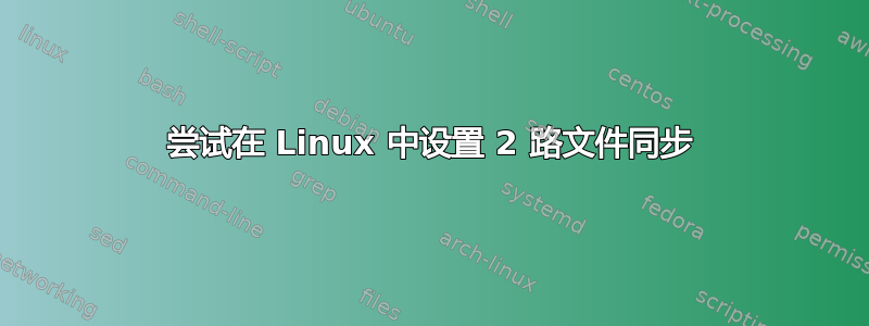 尝试在 Linux 中设置 2 路文件同步