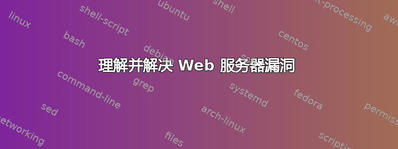 理解并解决 Web 服务器漏洞