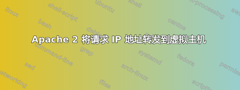 Apache 2 将请求 IP 地址转发到虚拟主机