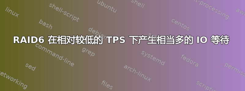 RAID6 在相对较低的 TPS 下产生相当多的 IO 等待