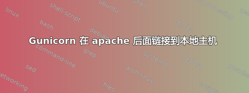 Gunicorn 在 apache 后面链接到本地​​主机