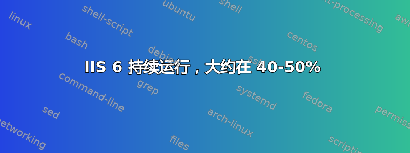 IIS 6 持续运行，大约在 40-50%