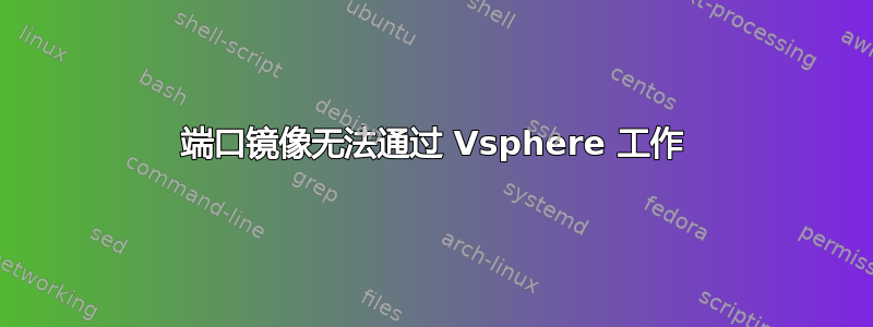 端口镜像无法通过 Vsphere 工作