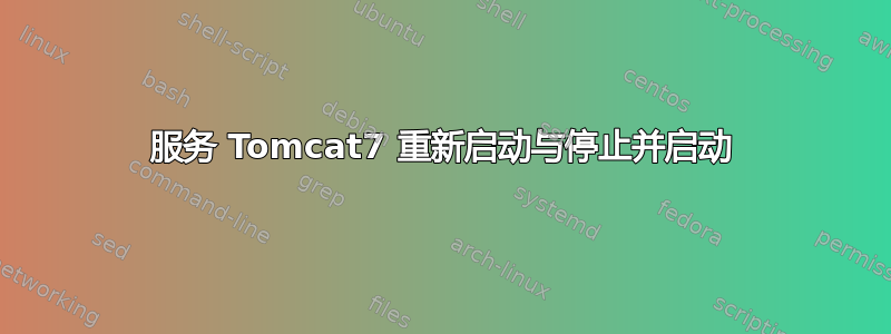 服务 Tomcat7 重新启动与停止并启动