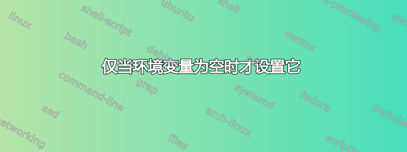 仅当环境变量为空时才设置它