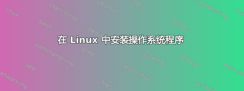 在 Linux 中安装操作系统程序