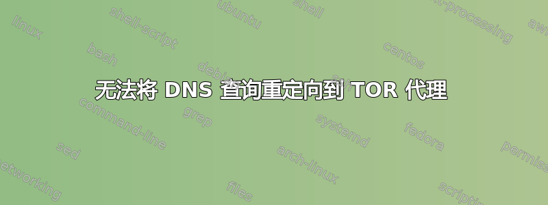 无法将 DNS 查询重定向到 TOR 代理