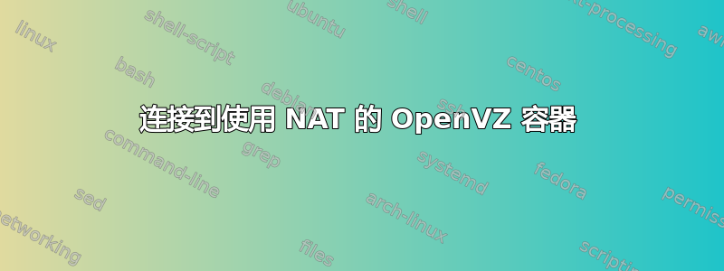 连接到使用 NAT 的 OpenVZ 容器