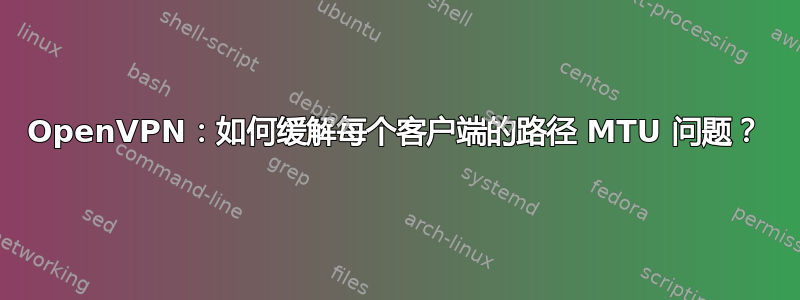 OpenVPN：如何缓解每个客户端的路径 MTU 问题？