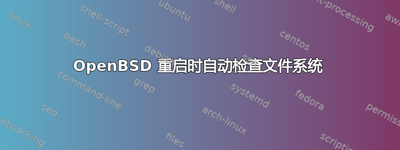 OpenBSD 重启时自动检查文件系统