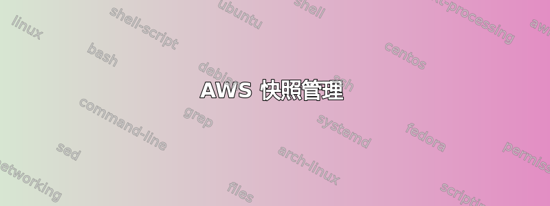 AWS 快照管理