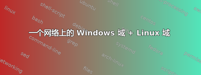 一个网络上的 Windows 域 + Linux 域