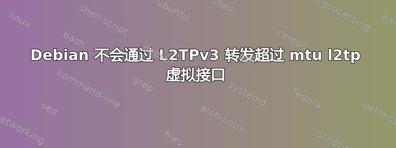 Debian 不会通过 L2TPv3 转发超过 mtu l2tp 虚拟接口