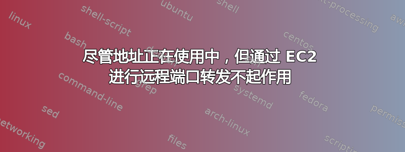 尽管地址正在使用中，但通过 EC2 进行远程端口转发不起作用