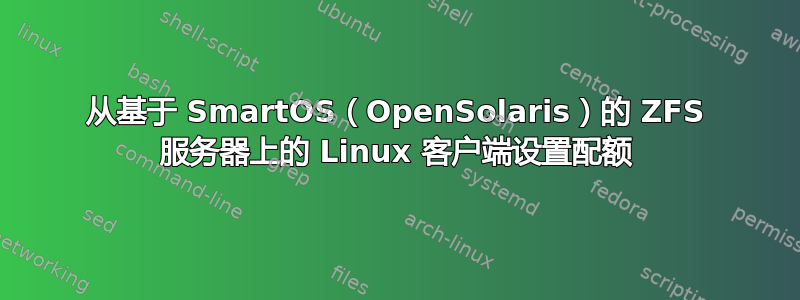 从基于 SmartOS（OpenSolaris）的 ZFS 服务器上的 Linux 客户端设置配额