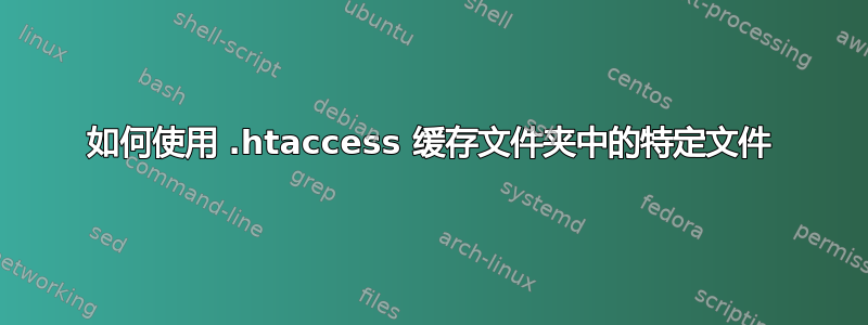 如何使用 .htaccess 缓存文件夹中的特定文件