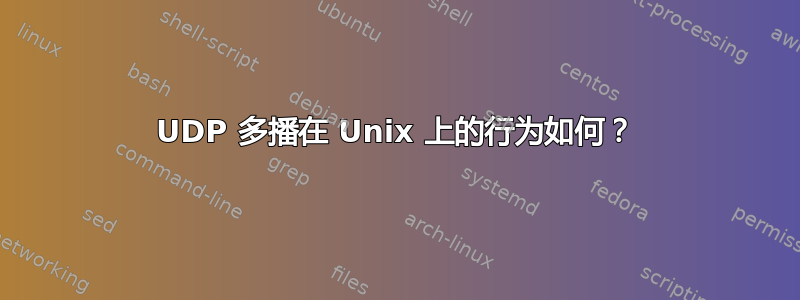 UDP 多播在 Unix 上的行为如何？