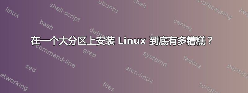 在一个大分区上安装 Linux 到底有多糟糕？