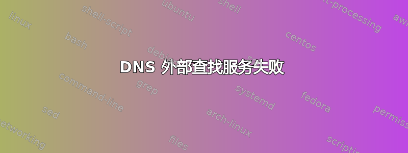 DNS 外部查找服务失败