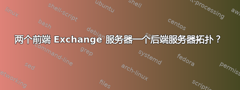 两个前端 Exchange 服务器一个后端服务器拓扑？