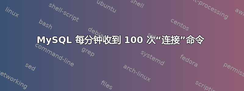 MySQL 每分钟收到 100 次“连接”命令