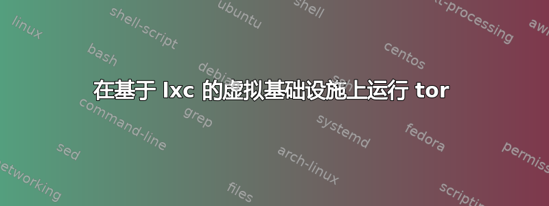 在基于 lxc 的虚拟基础设施上运行 tor