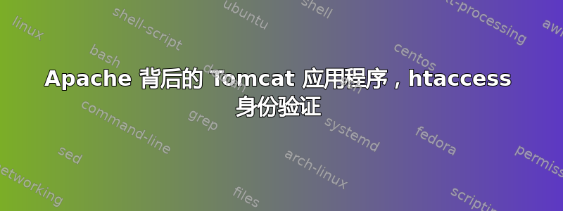 Apache 背后的 Tomcat 应用程序，htaccess 身份验证