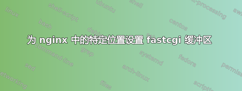 为 nginx 中的特定位置设置 fastcgi 缓冲区