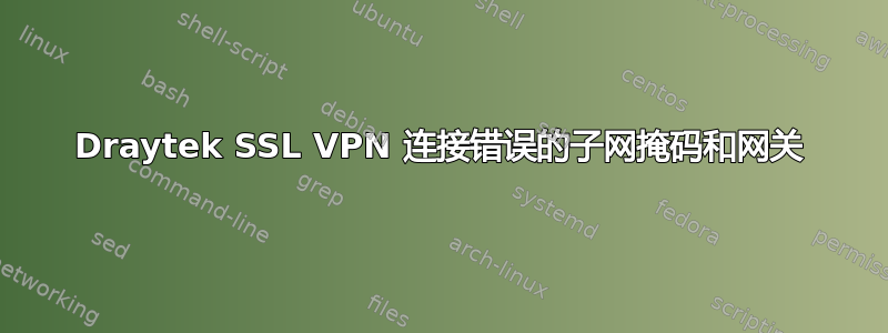 Draytek SSL VPN 连接错误的子网掩码和网关