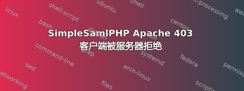 SimpleSamlPHP Apache 403 客户端被服务器拒绝