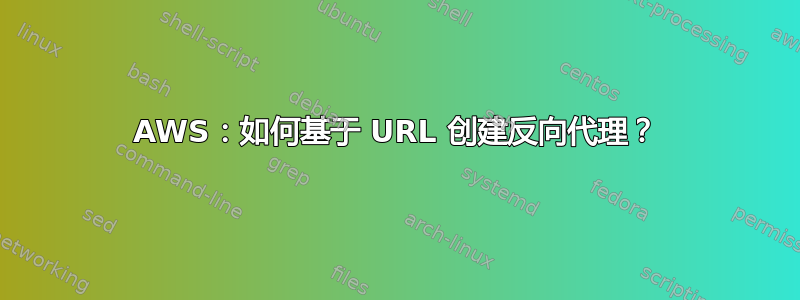 AWS：如何基于 URL 创建反向代理？