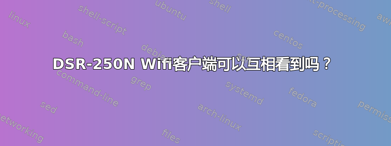 DSR-250N Wifi客户端可以互相看到吗？