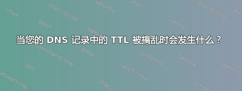 当您的 DNS 记录中的 TTL 被搞乱时会发生什么？