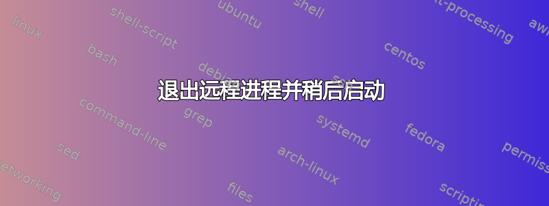 退出远程进程并稍后启动