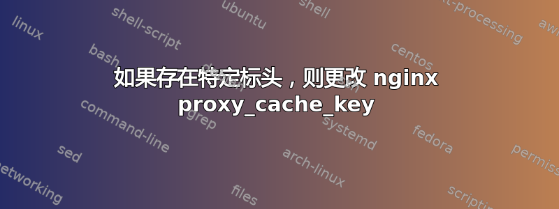 如果存在特定标头，则更改 nginx proxy_cache_key