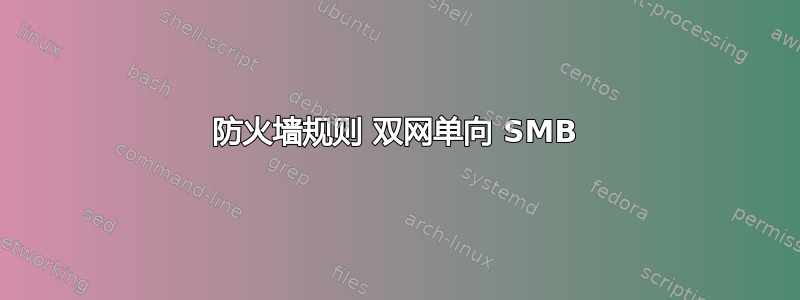 防火墙规则 双网单向 SMB