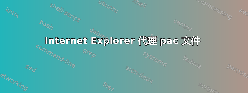 Internet Explorer 代理 pac 文件